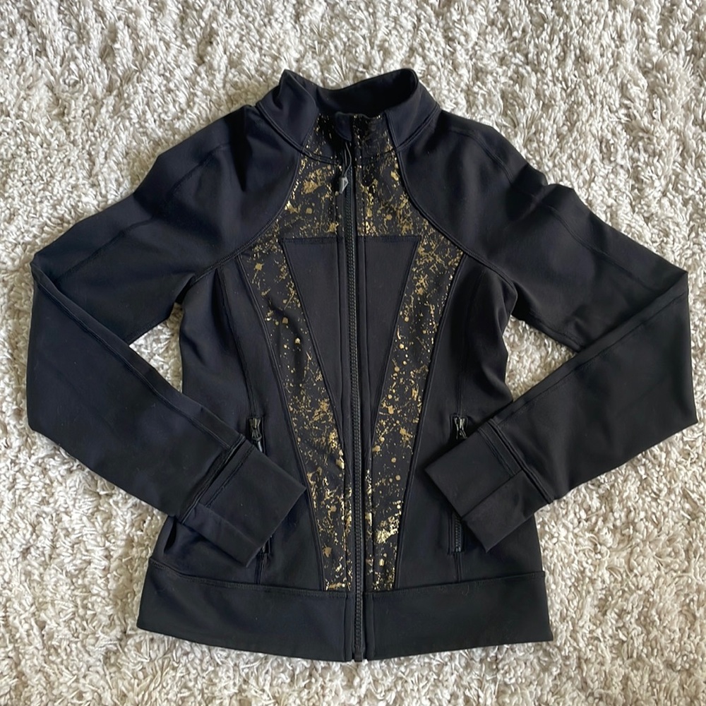 Ivivva Black and Gold Kids Jacket